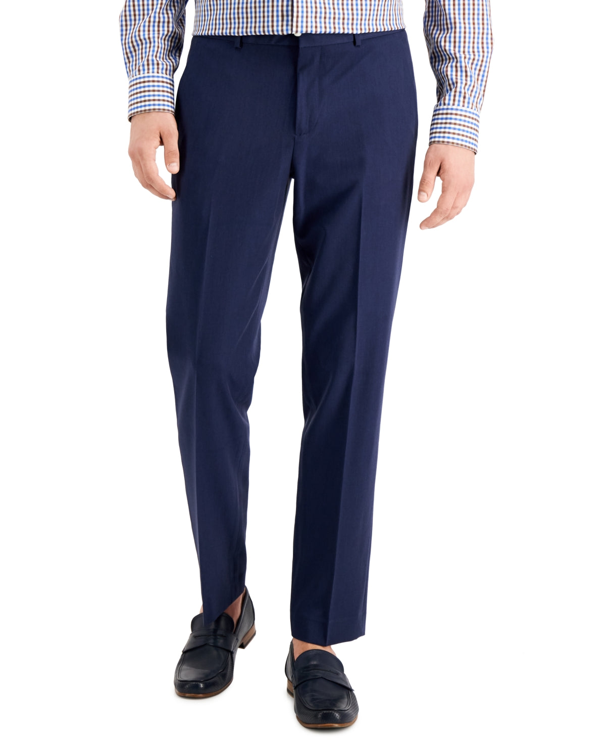 Perry Ellis Men's Modern Fit Stretch Solid Resolution Pants Blue Size 42X30