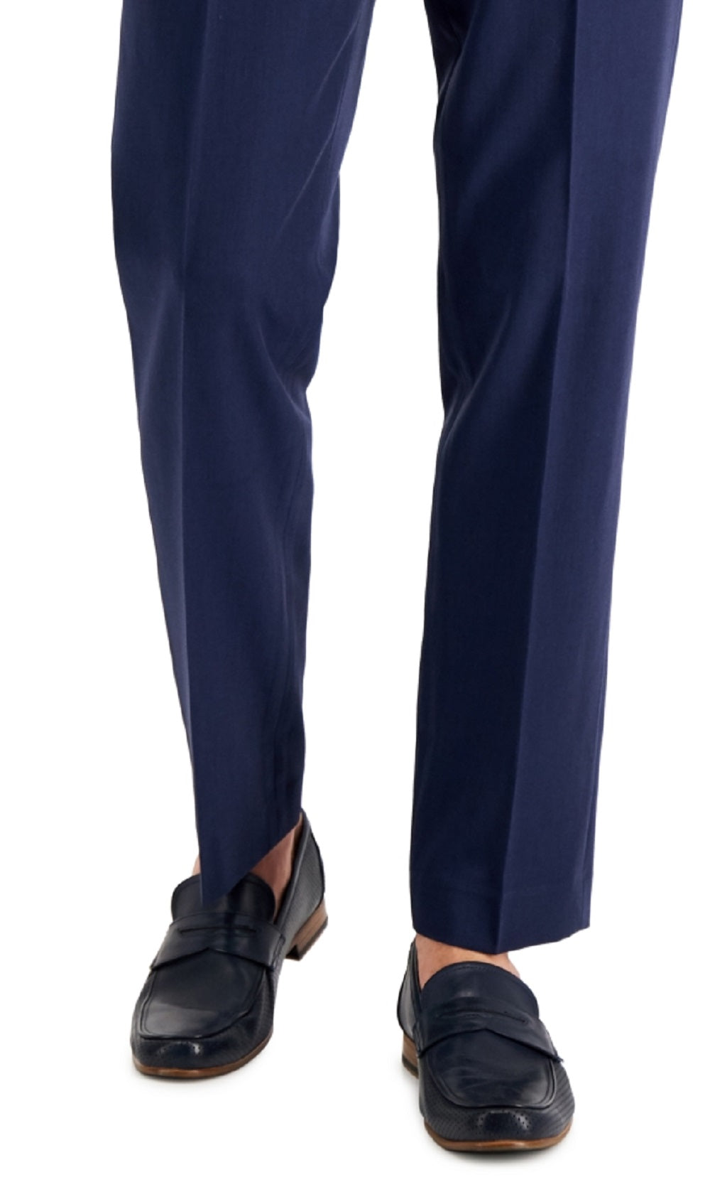 Perry Ellis Men's Modern Fit Stretch Solid Resolution Pants Blue Size 36X32