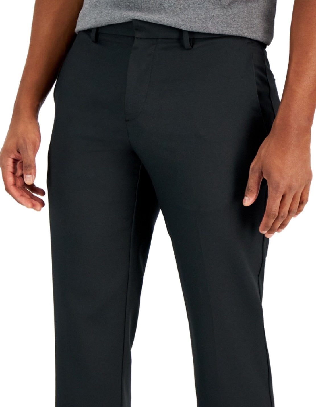 Perry Ellis Men's Modern Fit Twill Pants Black Size 32X30