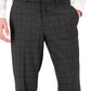 Perry Ellis Men's Modern Fit Stretch Resolution Plaid Dress Pants Grey Size 32X30