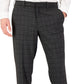 Perry Ellis Men's Modern Fit Stretch Resolution Plaid Dress Pants Gray Size 40X30
