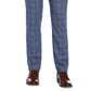 Perry Ellis Portfolio Men's Slim Fit Flat Front Dress Pants Blue Size 36X29