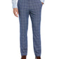 Perry Ellis Portfolio Men's Slim Fit Flat Front Dress Pants Blue Size 36X29