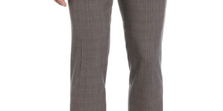 Perry Ellis Portfolio Men's Slim Fit Flat Front Dress Pants Gray Size 36X32