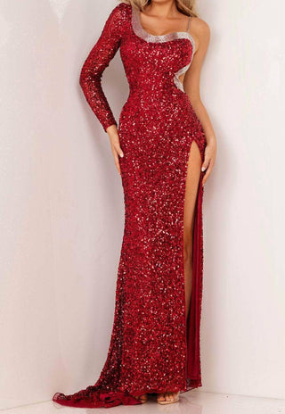 Aleta - One Shoulder Design Full Sequin Dress