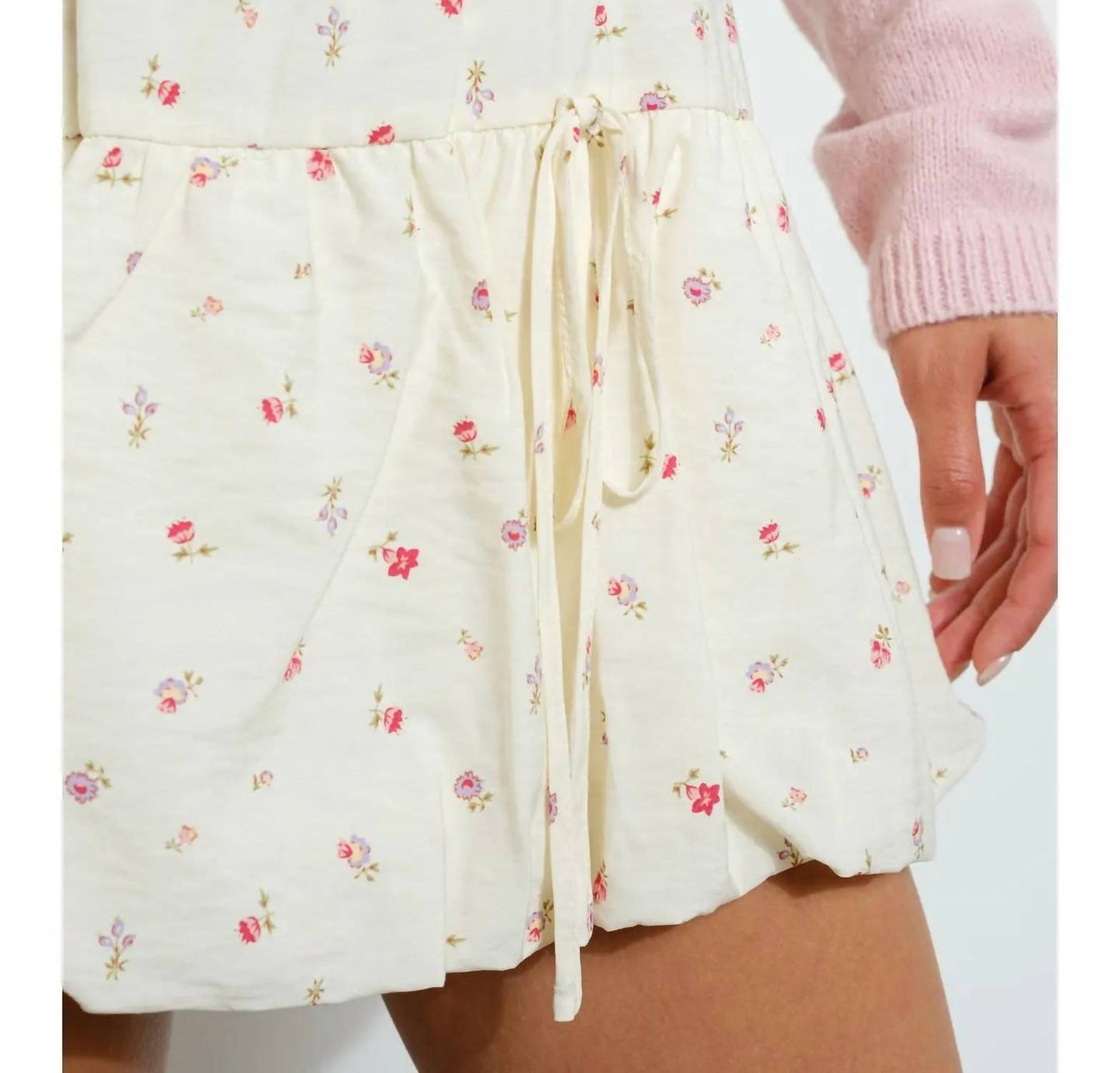 Blue Blush - Floral Bubble Skirt