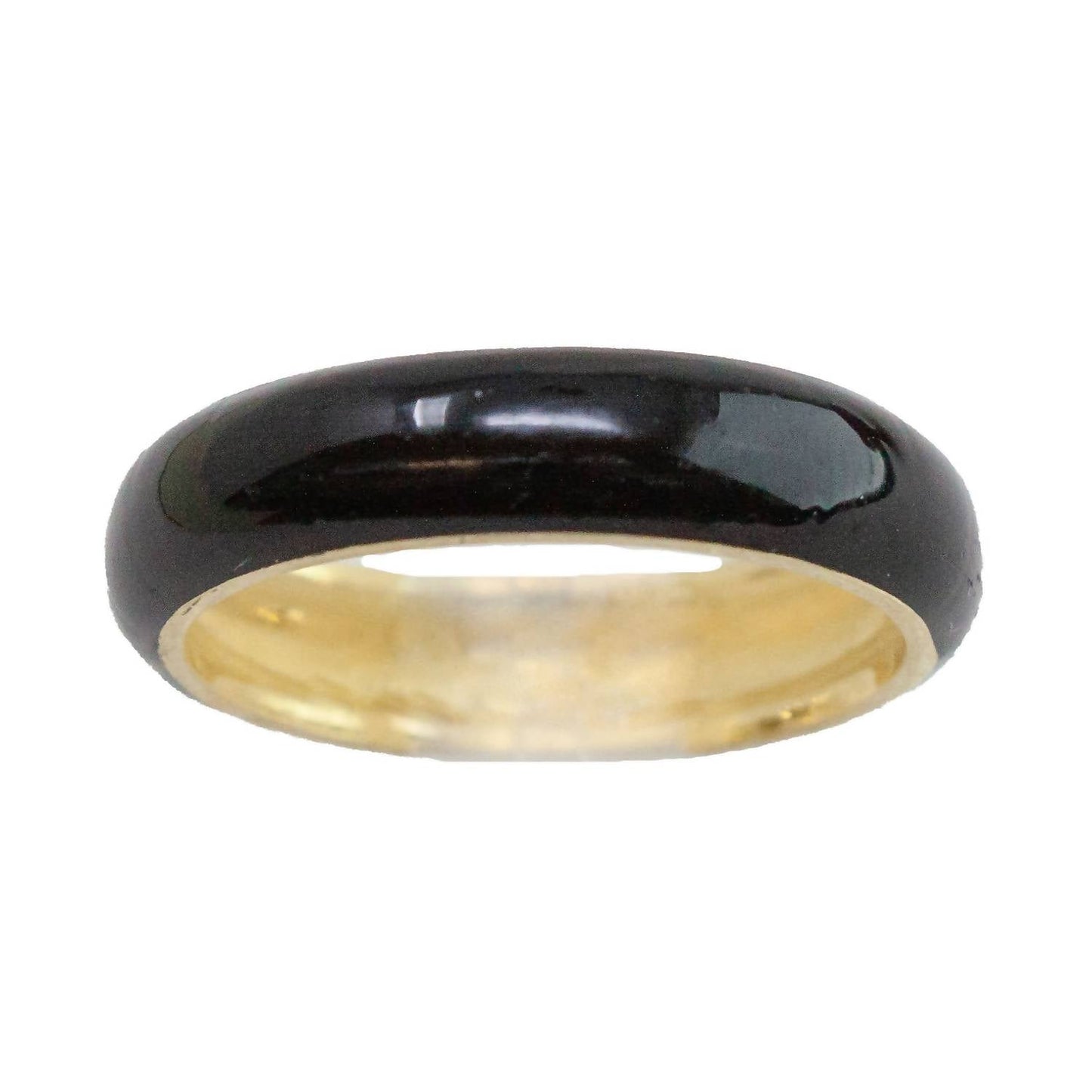Hidalgo - Black Enamel Ring - Size 7