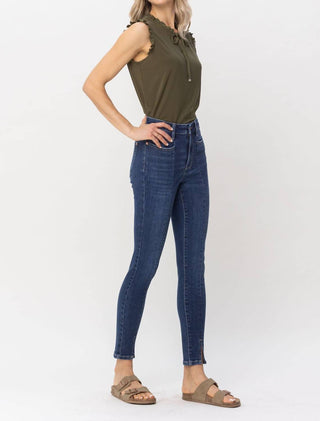 Judy Blue - High Waist Front Inseam & Slit Skinny Denim Jeans