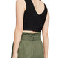 BCBGMAXAZRI Women's Fenella Cropped Top Black Size Small