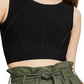 BCBGMAXAZRI Women's Fenella Cropped Top Black Size Small