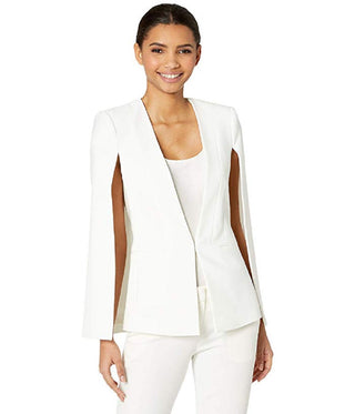 BCBGMAXAZRIA Women's Upas Cape Jacket White Size Medium