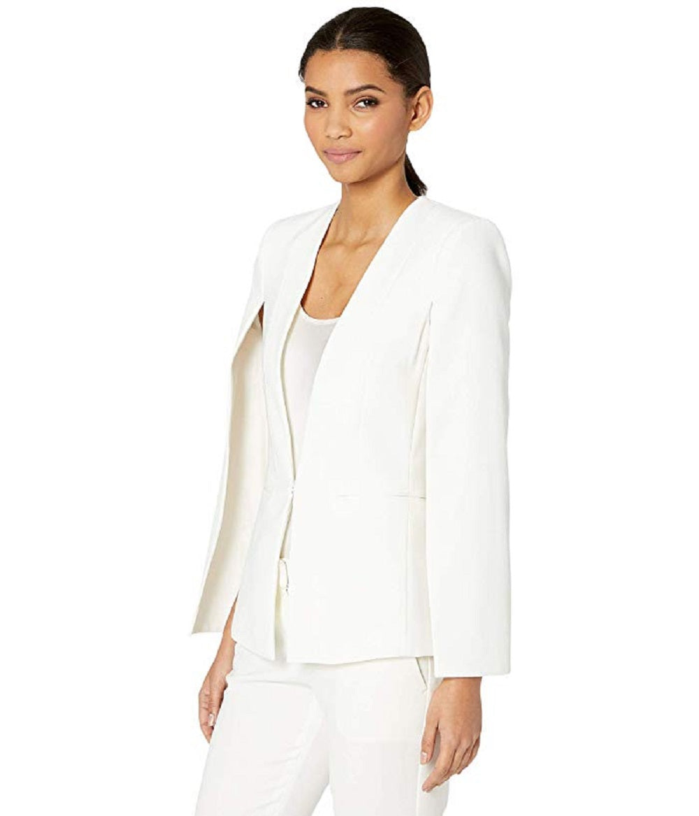 BCBGMAXAZRIA Women's Upas Cape Jacket White Size Medium