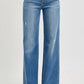 Risen - Tummy Control High Rise Wide Leg Jeans Medium Wash