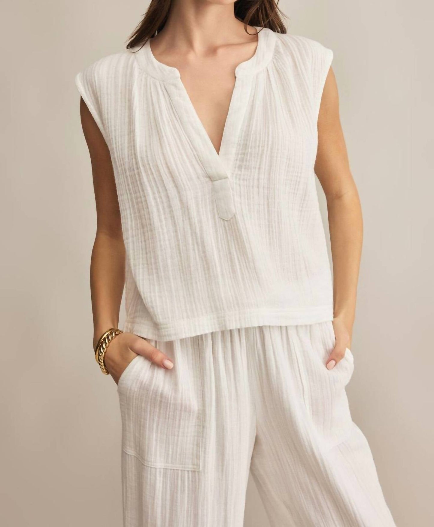 Z Supply - Cliffside V-neck Airy Gauze Top