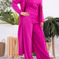Karen T Design - Longline Blazer, Tank Top, And Wide-leg Pants Set