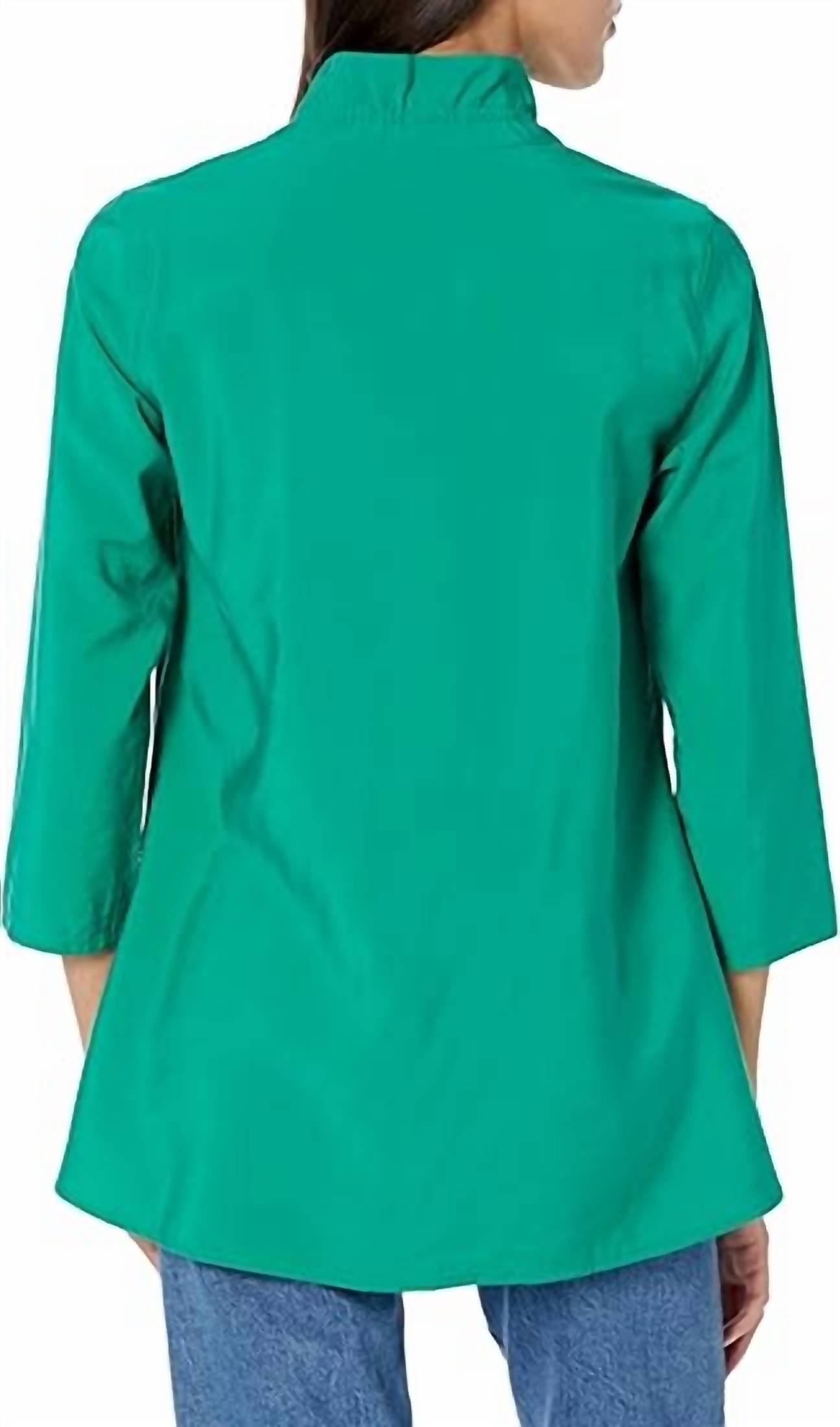 Multiples - Y-neck Crinkle Woven Blouse