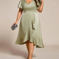 Ever-Pretty - Elegant Satin Midi Dress
