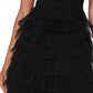 BCBGMAXAZRIA Women's Tulle Tiered Sleeveless Mini Dress Black Size 2