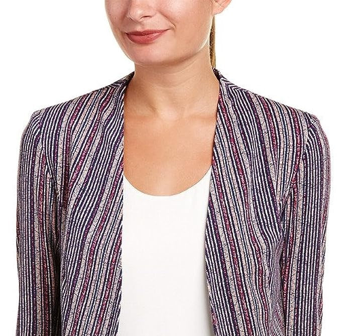 BCBGeneration Women's Stripe Elongated Blazer Blue Size Small