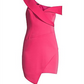 BCBG Max Azria Women's Micro Satin Bias Cut Hem Dress Pink Size 6