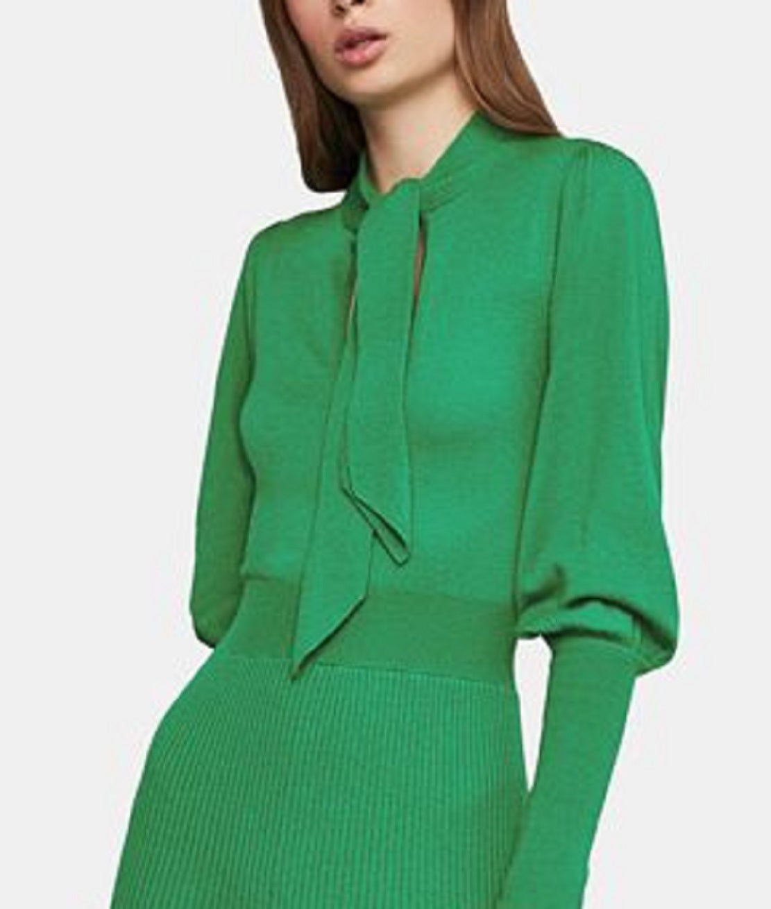 BCBGMAXAZRIA Women's Wool Blend Knit Sweaterdress Green Size X-Small