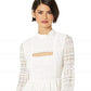 BCBGeneration Women's Peek a Boo Lace Dress White Size 2