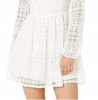 BCBGeneration Women's Peek a Boo Lace Dress White Size 2