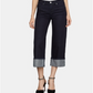 BCBGMAXAZRIA Women's Cotton Cuffed Wide Leg Jeans Blue Size 31