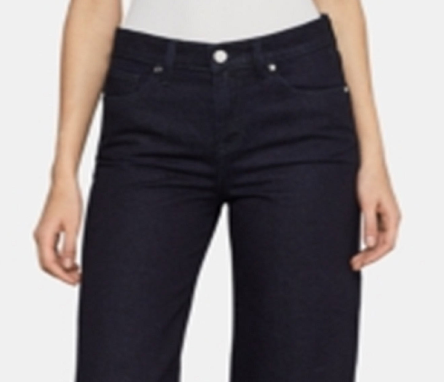 BCBGMAXAZRIA Women's Cotton Cuffed Wide Leg Jeans Blue Size 31