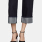 BCBGMAXAZRIA Women's Cotton Cuffed Wide Leg Jeans Blue Size 31