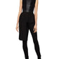 BCBGMAXAZRIA Women's Asymmetric Mixed Media Top Black Size Large