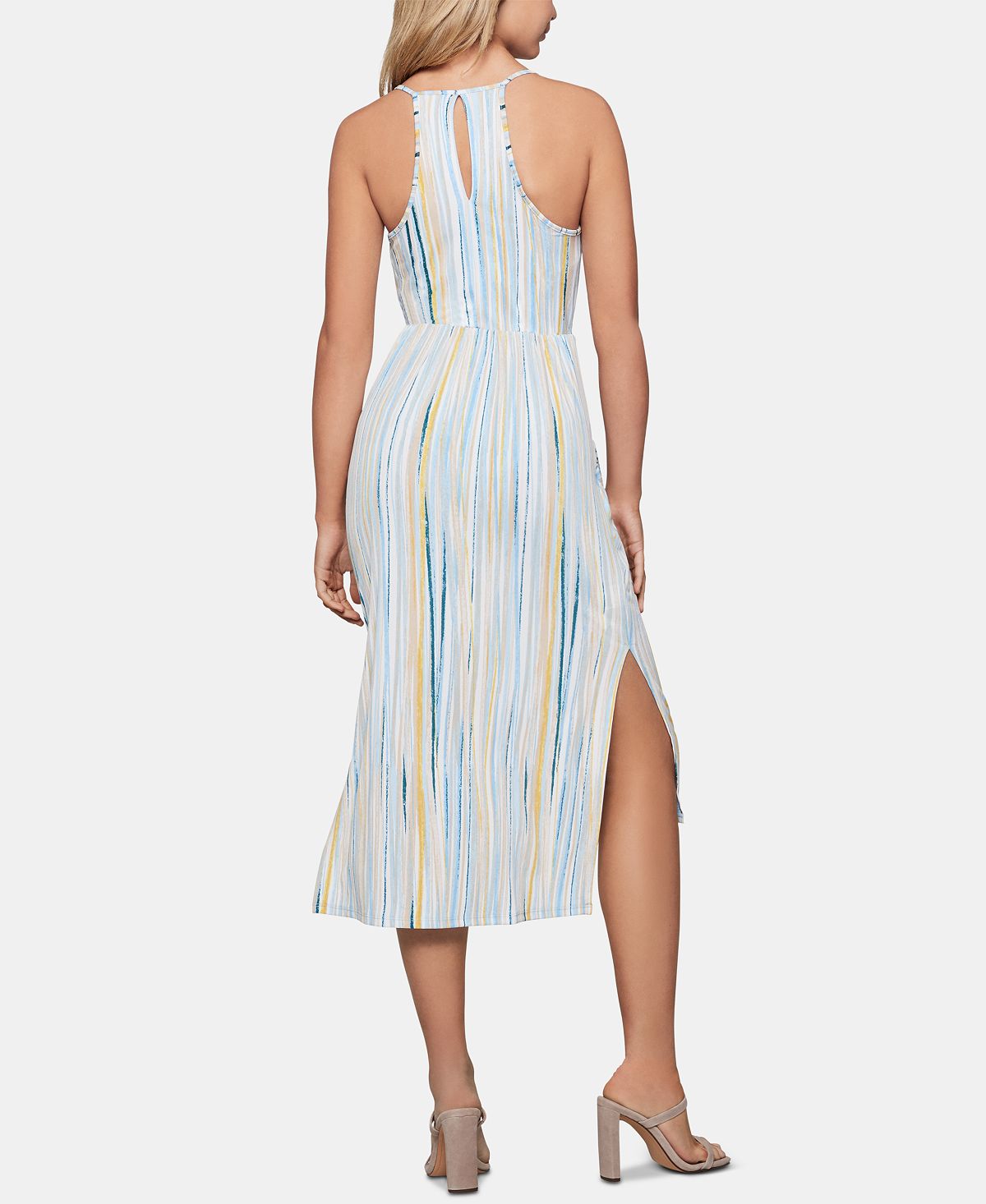 BCBGeneration Women's Draped High Low Midi Dress White Size Small