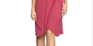 BCBG Max Azria Women's Polka Dot Faux Wrap Dress Pink Size XS