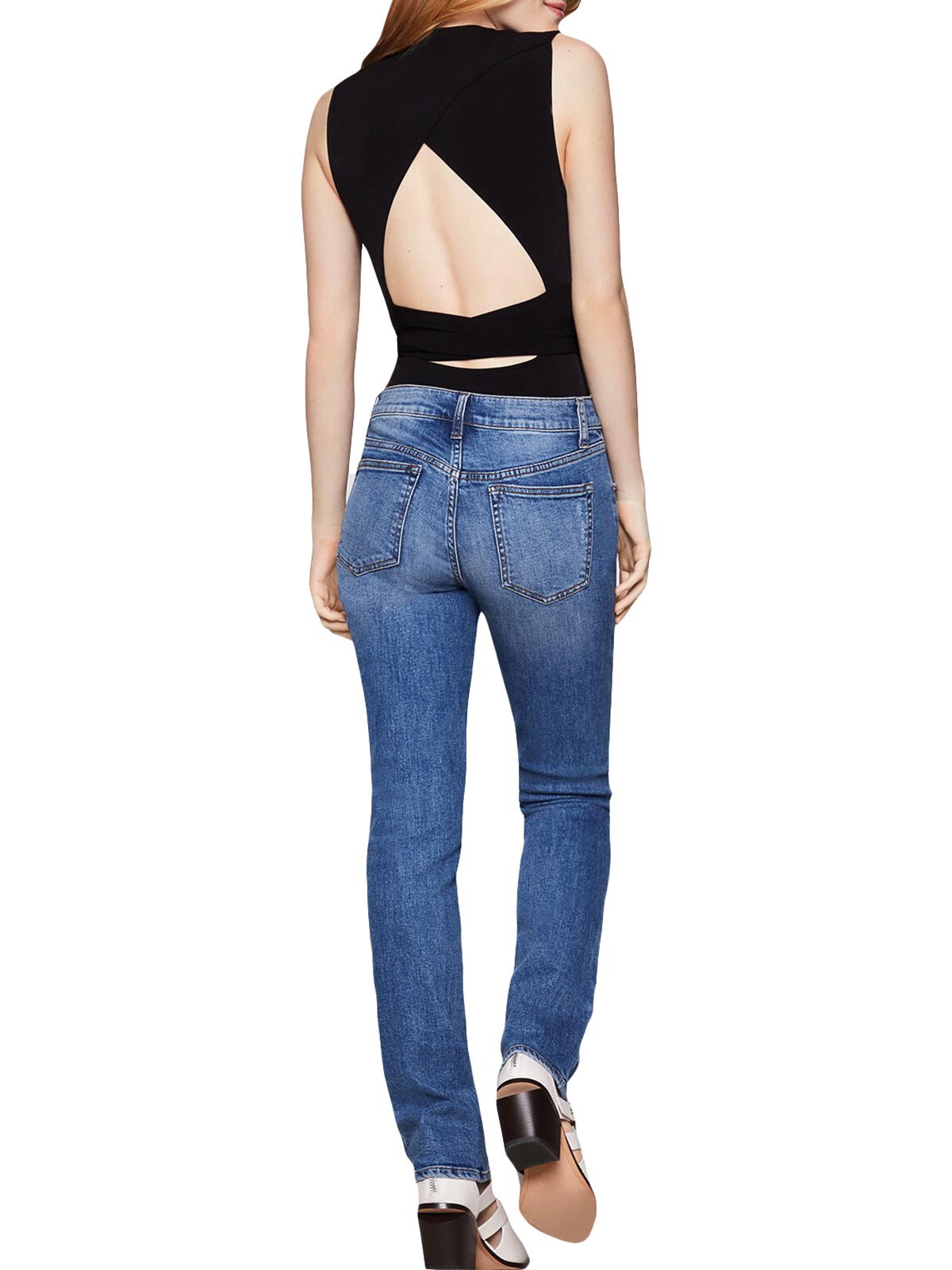 BCBGeneration Women's Cut Out Wrap Tie Bodysuit Black Size XX-Small