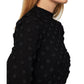 BCBGMAXAZRIA Women's MIDI Dress Mock Neck Sheath Black Size Large