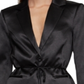 BCBGMAXAZRIA Women's Satin Office One Button Blazer Black Size L