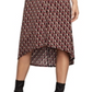 BCBGMAXAZRIA Women's Geo Print Twist Front Dress Brown Size Large