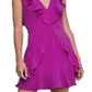 BCBGMAXAZRIA Women's Ruffled a Line Dress Red Size 0