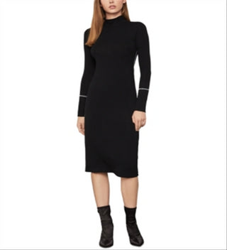 BCBGMAXAZRIA Women's Jersey Mock Neck Dress Black Size XX-Small