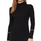 BCBGMAXAZRIA Women's Jersey Mock Neck Dress Black Size XX-Small