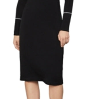 BCBGMAXAZRIA Women's Jersey Mock Neck Dress Black Size XX-Small