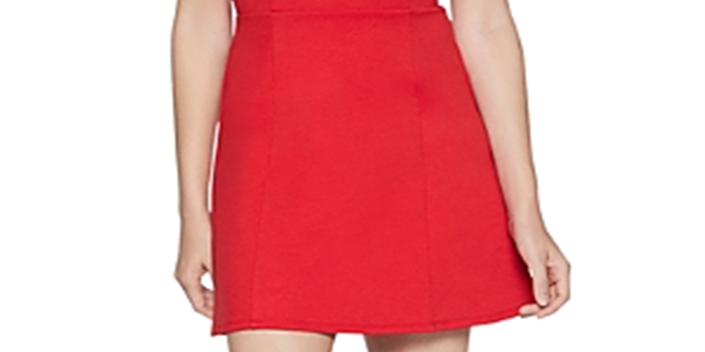 BCBGeneration Women's Solid a Line Dress Red Size XX-Small