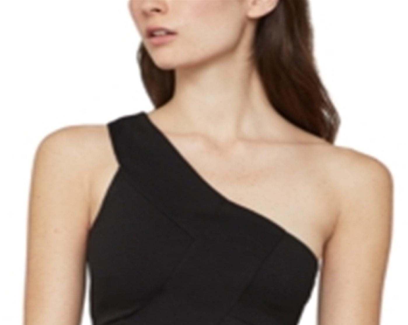 BCBGMAXAZRIA Women's One-Shoulder Crop Top Black Size X-Small