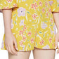 BCBGeneration Women's Floral Print High Waist Shorts Yellow Size 4