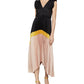 BCBGMAXAZRIA Women's Maxi Dress Pleated Colorblock Black Size Medium