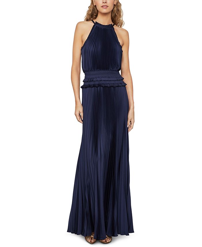 BCBGMAXAZRIA Women's Evening Dress Satin Blue Size X-Small