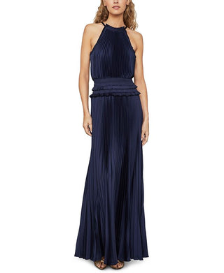 BCBGMAXAZRIA Women's Evening Dress Satin Blue Size X-Small