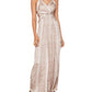 BCBGMAXAZRIA Women's Snake Print Faux Wrap Evening Dress Pink Size Small