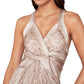 BCBGMAXAZRIA Women's Snake Print Faux Wrap Evening Dress Pink Size Small