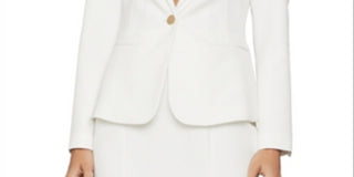 BCBGMAXAZRIA Women's Suit Separate Office Wear Jacket White Size Small
